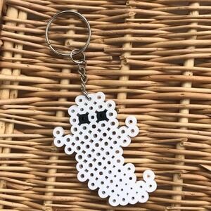 Handmade Ghost Spooky Fall Halloween Keychain